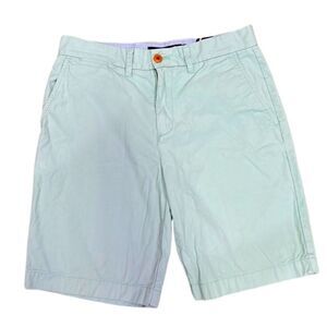 Tommy Hilfiger Men’s 30 Aqua Green Flat Front Classic Fit Chino Shorts 9” Inseam